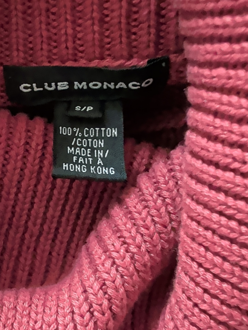 Club Monaco Cotton Knit Cowl Neck Sweater - Dusty Rose - Picture 10 of 10